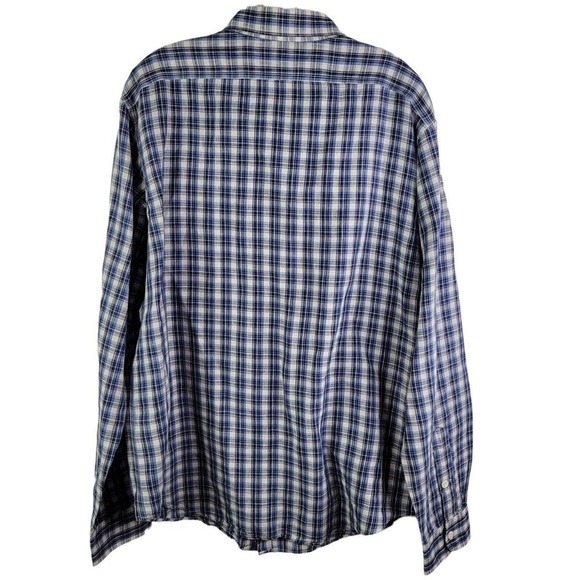 Polo Ralph Lauren Oxford Men's Large Blue Plaid Long Sleeve Button Up - Picture 3 of 8